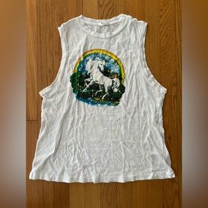 Re/done Sleeveless Tee Unicorn-Size Large